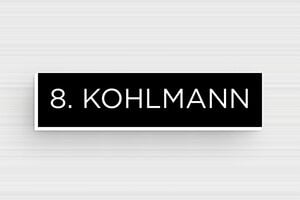 Briefkastenschild aus PVC - PVC - 60 x 15 mm - noir-blanc - glue - de-briefkasten-schild-pvc-011-28