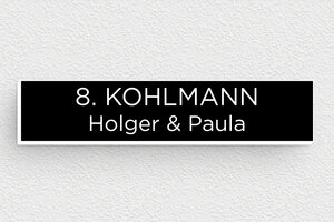 Briefkastenschild aus PVC - PVC - 70 x 15 mm - noir-blanc - none - de-briefkasten-schild-pvc-011-29