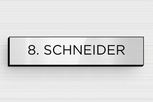 Klingelschilder - PVC - 70 x 15 mm - gris-brillant-noir - glue - de-briefkasten-schild-pvc-011-3