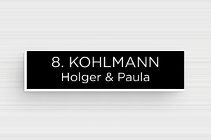 Briefkastenschild aus PVC - PVC - 60 x 15 mm - noir-blanc - glue - de-briefkasten-schild-pvc-011-30