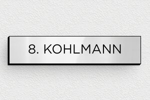 Briefkastenschild aus PVC - PVC - 70 x 15 mm - gris-brillant-noir - none - de-briefkasten-schild-pvc-011-31