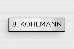 Briefkastenschild aus PVC - PVC - 60 x 15 mm - gris-brillant-noir - glue - de-briefkasten-schild-pvc-011-32