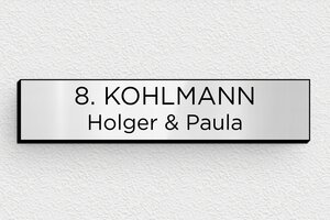 Briefkastenschild aus PVC - PVC - 70 x 15 mm - gris-brillant-noir - none - de-briefkasten-schild-pvc-011-33