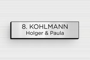 Briefkastenschild aus PVC - PVC - 60 x 15 mm - gris-brillant-noir - glue - de-briefkasten-schild-pvc-011-34