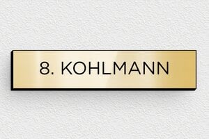 Briefkastenschild aus PVC - PVC - 70 x 15 mm - or-brillant-noir - none - de-briefkasten-schild-pvc-011-35