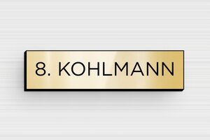 Briefkastenschild aus PVC - PVC - 60 x 15 mm - or-brillant-noir - glue - de-briefkasten-schild-pvc-011-36