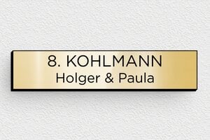 Briefkastenschild aus PVC - PVC - 70 x 15 mm - or-brillant-noir - none - de-briefkasten-schild-pvc-011-37