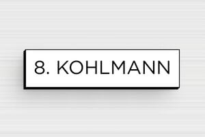 Briefkastenschild aus PVC - PVC - 60 x 15 mm - blanc-noir - glue - de-briefkasten-schild-pvc-011-40