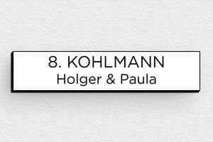 Briefkastenschild aus PVC - PVC - 70 x 15 mm - blanc-noir - none - de-briefkasten-schild-pvc-011-41