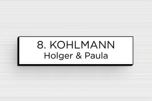 Briefkastenschild aus PVC - PVC - 60 x 15 mm - blanc-noir - glue - de-briefkasten-schild-pvc-011-42