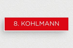 Briefkastenschild aus PVC - PVC - 70 x 15 mm - rouge-blanc - none - de-briefkasten-schild-pvc-011-43