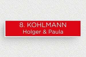 Briefkastenschild aus PVC - PVC - 70 x 15 mm - rouge-blanc - none - de-briefkasten-schild-pvc-011-45