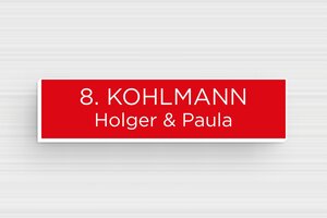 Briefkastenschild aus PVC - PVC - 60 x 15 mm - rouge-blanc - glue - de-briefkasten-schild-pvc-011-46