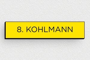 Briefkastenschild aus PVC - PVC - 70 x 15 mm - jaune-noir - none - de-briefkasten-schild-pvc-011-47