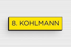 Briefkastenschild aus PVC - PVC - 60 x 15 mm - jaune-noir - glue - de-briefkasten-schild-pvc-011-48