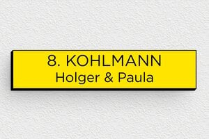 Briefkastenschild aus PVC - PVC - 70 x 15 mm - jaune-noir - none - de-briefkasten-schild-pvc-011-49