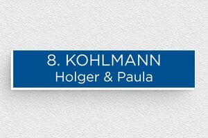 Briefkastenschild aus PVC - PVC - 70 x 15 mm - bleu-blanc - none - de-briefkasten-schild-pvc-011-53