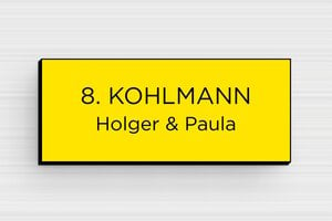 Briefkastenschild aus PVC - PVC - 60 x 25 mm - jaune-noir - glue - de-briefkasten-schild-pvc-011-54