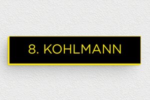 Briefkastenschild aus PVC - PVC - 70 x 15 mm - noir-jaune - none - de-briefkasten-schild-pvc-011-55