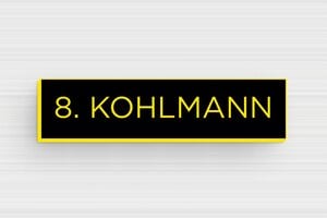 Briefkastenschild aus PVC - PVC - 60 x 15 mm - noir-jaune - glue - de-briefkasten-schild-pvc-011-56