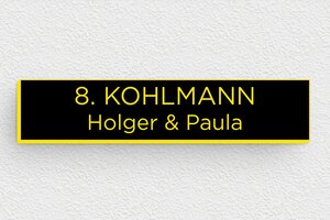 Briefkastenschild aus PVC - PVC - 70 x 15 mm - noir-jaune - none - de-briefkasten-schild-pvc-011-57