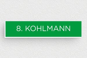 Briefkastenschild aus PVC - PVC - 70 x 15 mm - vert-blanc - none - de-briefkasten-schild-pvc-011-60