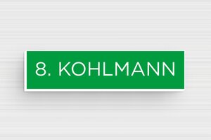 Briefkastenschild aus PVC - PVC - 60 x 15 mm - vert-blanc - glue - de-briefkasten-schild-pvc-011-61