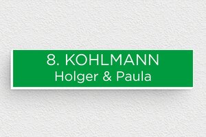 Briefkastenschild aus PVC - PVC - 70 x 15 mm - vert-blanc - none - de-briefkasten-schild-pvc-011-62