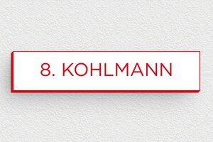 Briefkastenschild aus PVC - PVC - 70 x 15 mm - blanc-rouge - none - de-briefkasten-schild-pvc-011-64