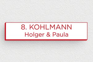 Briefkastenschild aus PVC - PVC - 70 x 15 mm - blanc-rouge - none - de-briefkasten-schild-pvc-011-66