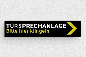 Klingelschild - Schild 'Bitte hier klingeln' - 70 x 15 mm - PVC - custom - glue - de-briefkasten-schild-quadri-5