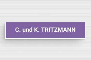 Schild pro branche - de-briefkasten-schild-selbst-klebend-003-4 - 70 x 15 mm - mauve-blanc - glue - de-briefkasten-schild-selbst-klebend-003-4