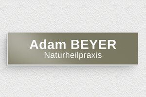 Briefkastenschild selbstklebend - de-briefkasten-schild-selbst-klebend-004-4 - 100 x 25 mm - bronze-blanc - glue - de-briefkasten-schild-selbst-klebend-004-4