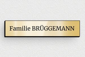 Türschilder - de-briefkasten-schilder-001-1 - 70 x 15 mm - or-brillant-noir - none - de-briefkasten-schilder-001-1