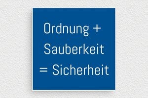 Kunststoffschilder - de-buro-hinweis-schild-001-1 - 100 x 100 mm - bleu-blanc - glue - de-buro-hinweis-schild-001-1