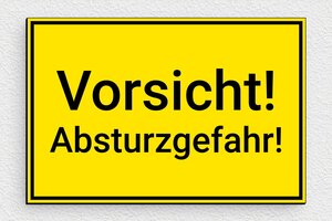 Hinweisschilder - de-buro-hinweis-schild-001-3 - 150 x 100 mm - jaune-noir - glue - de-buro-hinweis-schild-001-3