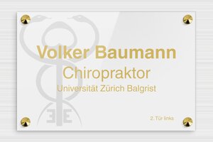 Büroschilder - de-chiropraktiker-arzt-quadri-002-3 - 300 x 200 mm - custom - screws-caps - de-chiropraktiker-arzt-quadri-002-3