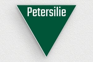 Dreieckiges Schild - de-dreieckig-schild-001-2 - 99 x 86 mm - vert-sapin-blanc - none - de-dreieckig-schild-001-2