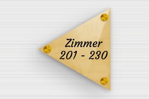 Schild pro branche - de-dreieckig-schild-002-4 - 120 x 139 mm - poli - screws-spacer - de-dreieckig-schild-002-4