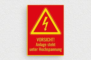 Elektroschilder - Schild 'Nicht berühren' - 50 x 70 mm - PVC - rouge-jaune - glue - de-elektro-schild-001-1