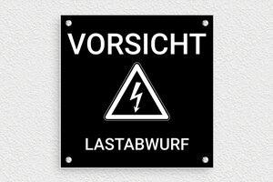 Elektroschilder - Schild 'Gefahr, ätzende Produkte' - 150 x 150 mm - PVC - noir-blanc - screws - de-elektro-schild-001-5