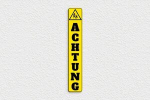 Elektroschilder - Schild 'Gefährliche Chemikalien' - 50 x 300 mm - PVC - jaune-noir - glue - de-elektro-schild-002-4