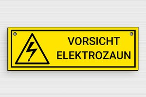 Elektroschilder - Schild für Elektroschrank - 150 x 50 mm - PVC - jaune-noir - holes-only - de-elektro-schild-002-5