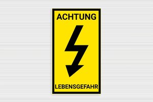 Elektroschilder - Gefahrenschild 'Hochspannung' - 200 x 350 mm - PVC Forex - custom - none - de-elektro-schild-003-1