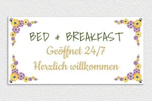 Haustürschilder - Frühstücksschild - 600 x 300 mm - PVC - custom - screws-caps - de-ferien-wohnung-schild-003-3