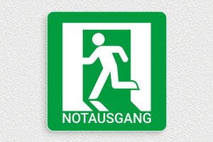 Sicherheitsschilder - Notausgang-Schild - 150 x 150 mm - PVC - vert-blanc - glue - de-fluchtweg-schild-006-2