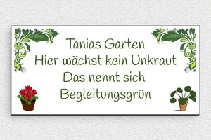 Gartenschilder - de-garten-schild-001-3 - 210 x 100 mm - custom - screws - de-garten-schild-001-3