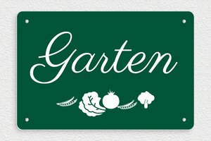 Gartenschilder - de-garten-schild-004-1 - 300 x 200 mm - vert-sapin-blanc - screws - de-garten-schild-004-1