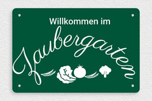 Gartenschilder - de-garten-schild-004-2 - 300 x 200 mm - vert-sapin-blanc - screws - de-garten-schild-004-2