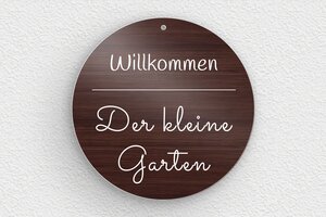 Gartenschilder - de-garten-schild-005-1 - 150 x 150 mm - noyer-blanc - holes-only - de-garten-schild-005-1